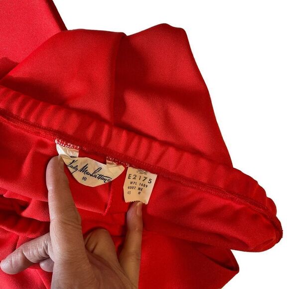 Vintage Vivid Red Wide leg Trousers - Picture 8 of 8